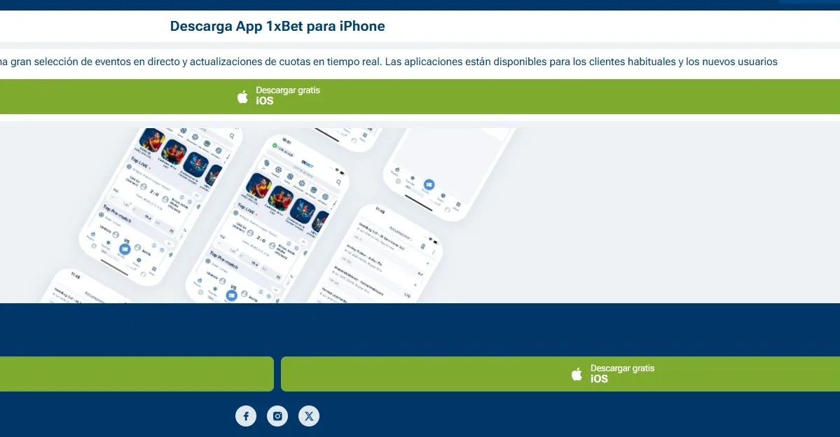 Instala y accede a 1xBet en iPhone